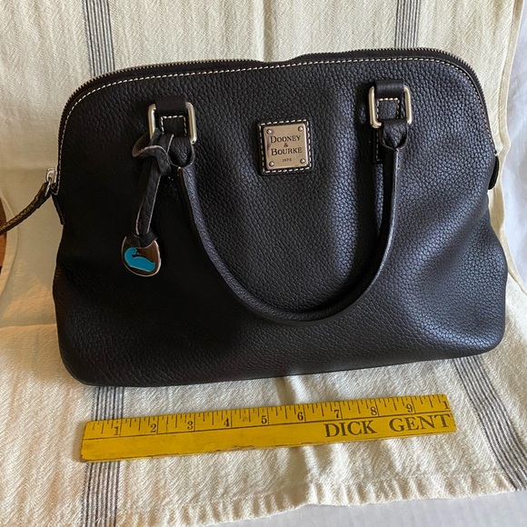 Dooney and Bourke Brown Pebble Leather Satchel - Picture 6 of 10